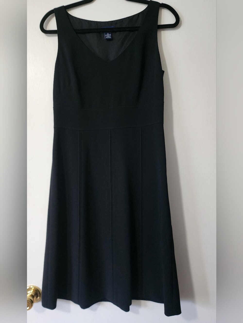 NEW Ann Taylor Structured Classic Black Sleeveless A-Line Dress Size 6